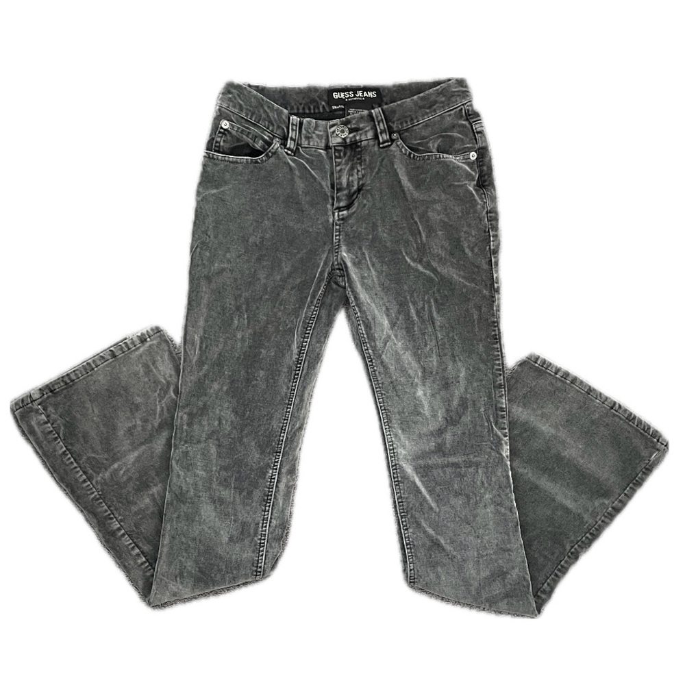 ✰ Guess Charcoal Velvet Flare Jeans ✰